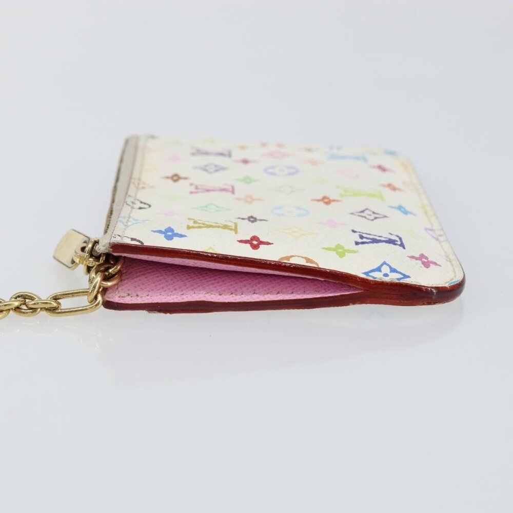 LOUIS VUITTON Multicolor Pochette ClesNM Coin Purse White - Picture 6 of 16
